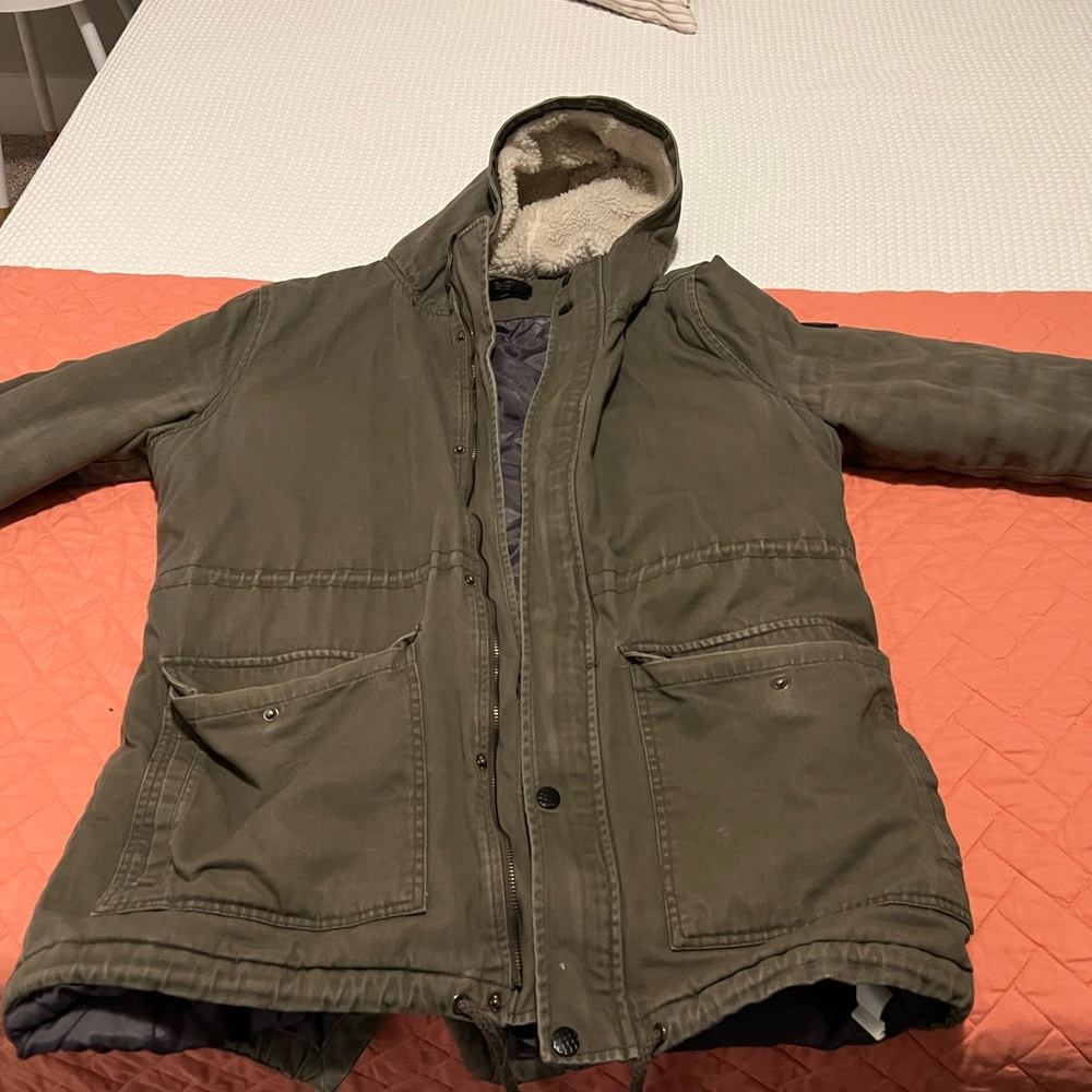 Globe Mens XL Globe Goodstock Thermal Olive Green Parka Jacket - like new